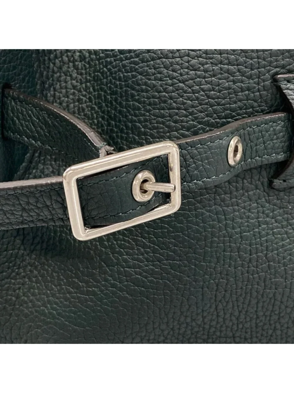 Celine Tote Big Bucket Nano Dark Green Leather
